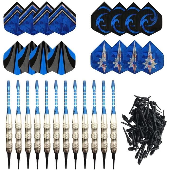 Deetenks 3 Pièces Plastique Fléchettes Flechette Pointe Plastique 18 grammes Fléchettes Professionnelles avec Cas de Transport pour Dartboard Deetenks 3 Pièces Plastique Fléchettes Flechette Pointe Plastique 18 grammes Fléchettes Professionnelles avec Cas de Transport pour Dartboard