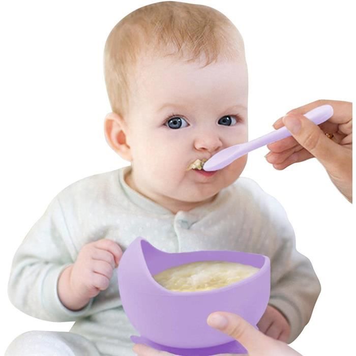 PandaEar - Lot De 6 Cuillères Et Fourchettes En Silicone Pour Bébé - Sans BPA - Auto-Alimentation