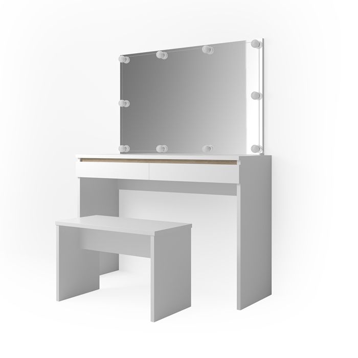 Vicco Coiffeuse Sherry, Anthracite Haute Brillance, 90 Cm Avec