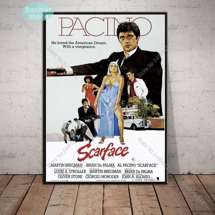Tony Montana Scarface Al Pacino Impression sur toile 12 x 8 cm