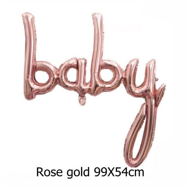 Ballons En Forme De Lettres Geantes Pour Bebe 1 Piece Or Rose Pour Garcon Et Fille Decoration Rose Gold Baby Cdiscount Maison