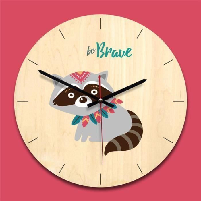 Horloge Murale Enfant Fusée Cartoon Silencieuse – Pendule DIY Chambre Bébé Garçon, Mouvement Muet