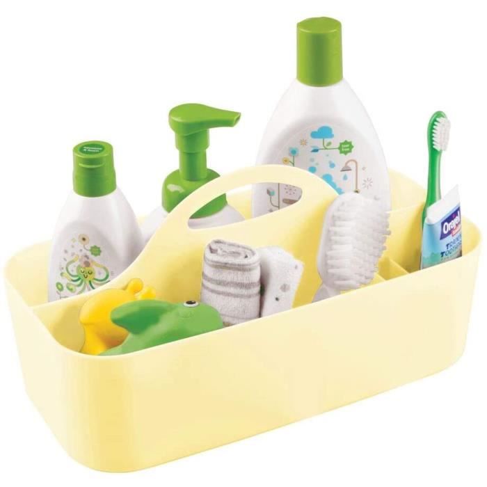 Corbeille De Bebe Avec 6 Compartiments Bac De Rangement En Plastique Transportable Panier Douche Pour Lotion Pour Bebe Lingette Cdiscount Puericulture Eveil Bebe
