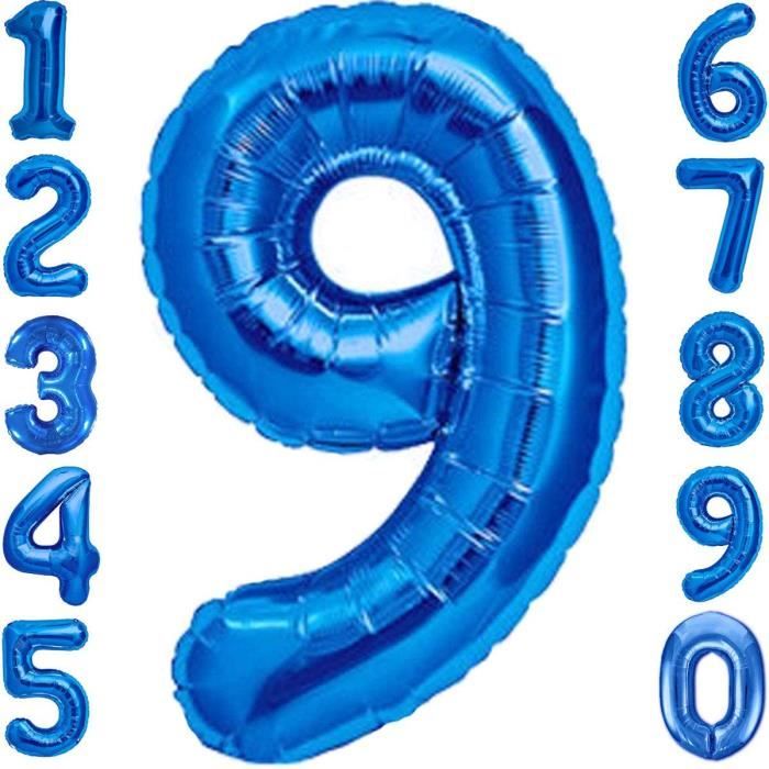 Ballon 9 Ans Anniversaire Numero 9 Ballon Geant Metallique Bleu Xxl 100cm Decoration Anniversaire Garcon Air Ou Helium 252 Cdiscount Maison