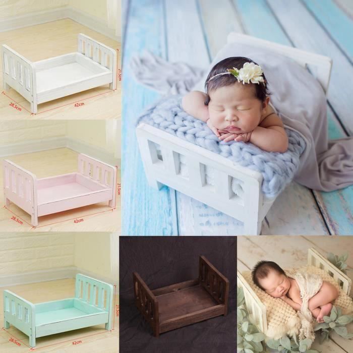 Amovible Lit En Bois Bebe Nouveau Ne Accessoires Pour Photographie Arriere Plan Bleu Cdiscount Puericulture Eveil Bebe