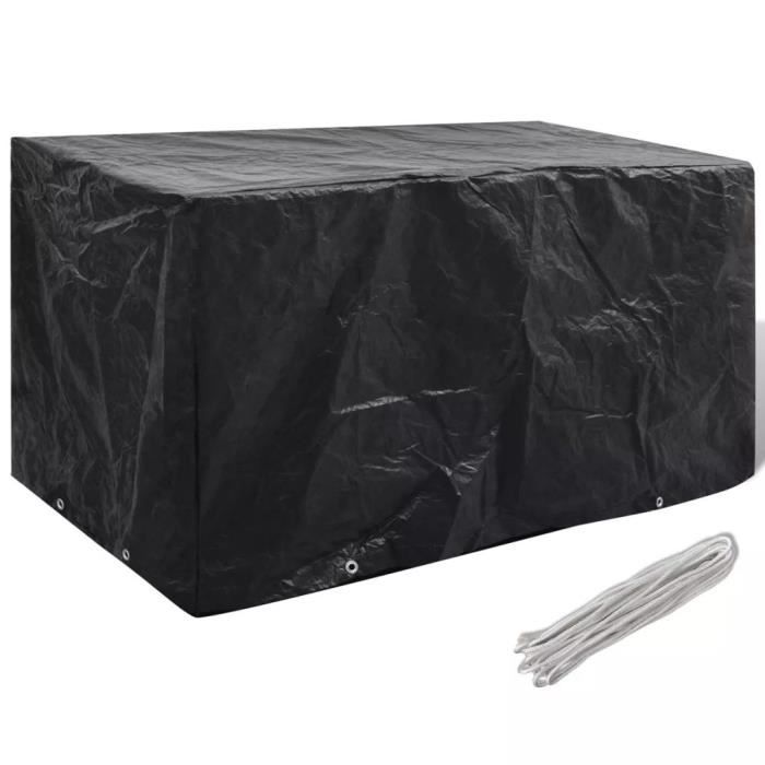 {LUXE}6623Haute qualité Housse de salon de jardin Housse de Protection imperméable pour Meubles de Jardin Couverture 8 œillets 180 x