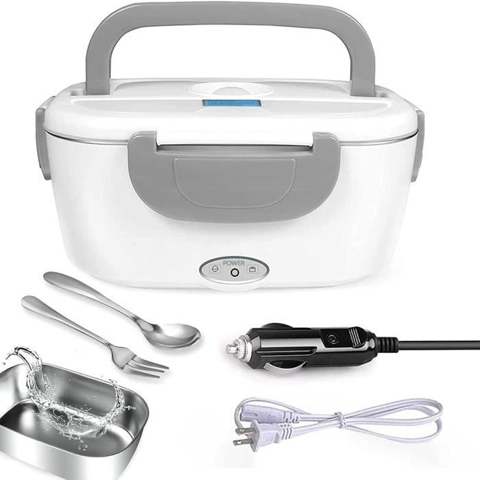 Gamelle Chauffante Électrique 1L Rechargeable - Lunch Box Avec Minuterie - Pour Travail, Voiture