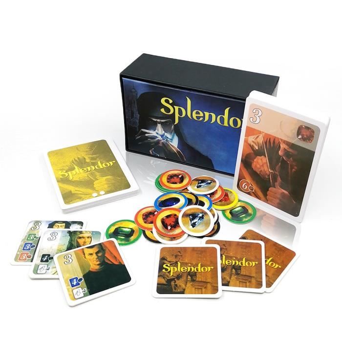Splendor -Jeu de cartes glory, règles anglaises et espagnoles