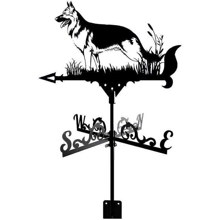 Girouette En Fer Forgé Pour Toit Ou Jardin - Décoration Extérieure, Indicateur De Direction Du Vent