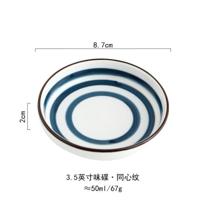 Lot De 6 Petits Bols à Sauce En Porcelaine Noire – Mini Ramequins 8,5 Cm Style Japonais, Pour Sauce Soja, Wasabi, Épices, Sushi