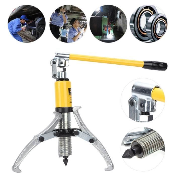 Faankiton Extracteur Hydraulique 5 Tonnes – Tire-Roulement Et Moyeu De Roue Puissant Avec 2/3 Mâchoires, 360° Rotatif