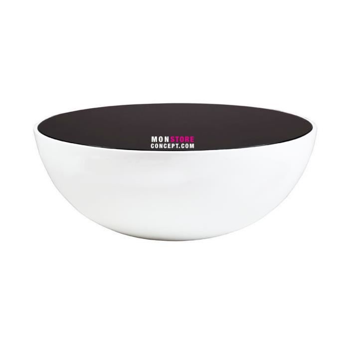 Table Demi Lune Dome De Fibre De Verre Blanc Achat Vente Table Basse Table Demi Lune Dome De F Cdiscount