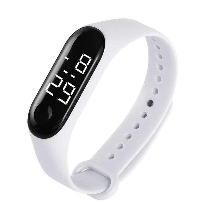 BLANCHE Bracelet connect M3 pour enfants couleur unie