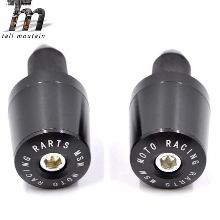 Embouts Guidon Moto NC750 - Bouchons Aluminium Bleu 22mm - Protection Et Style