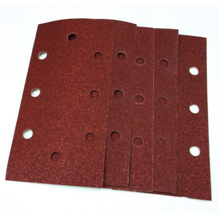 Jeu de feuilles abrasives - dimensions 93 x 230 mm - différents grains