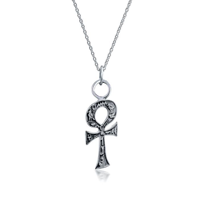 Breloque Croix Ankh en Argent Sterling 925 Amulette Égyptienne - Silverly