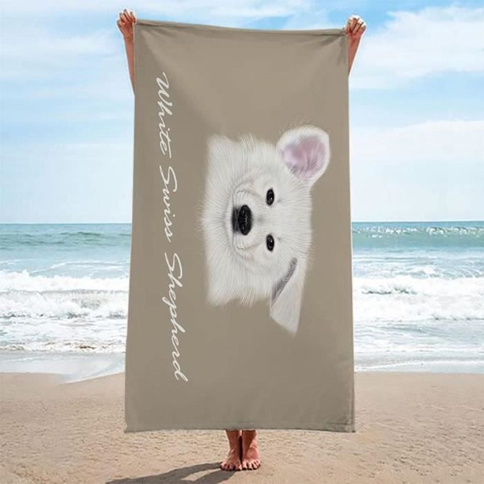 Serviette De Plage Euakee XXL 180x90cm - Microfibre, Anti-sable, Rapide à Sécher