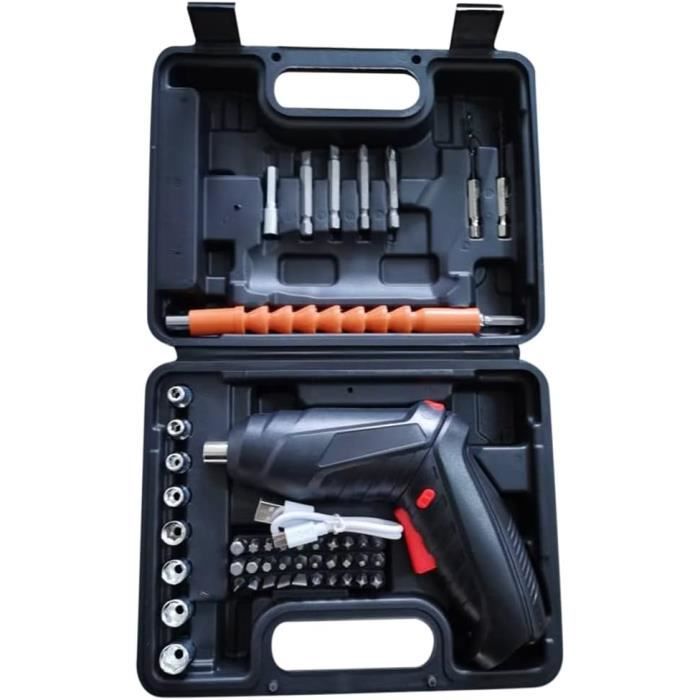Hi-Spec Tournevis Électrique 3.6V Rose - Perceuse Visseuse Sans Fil avec Kit d'Outils - Mallette