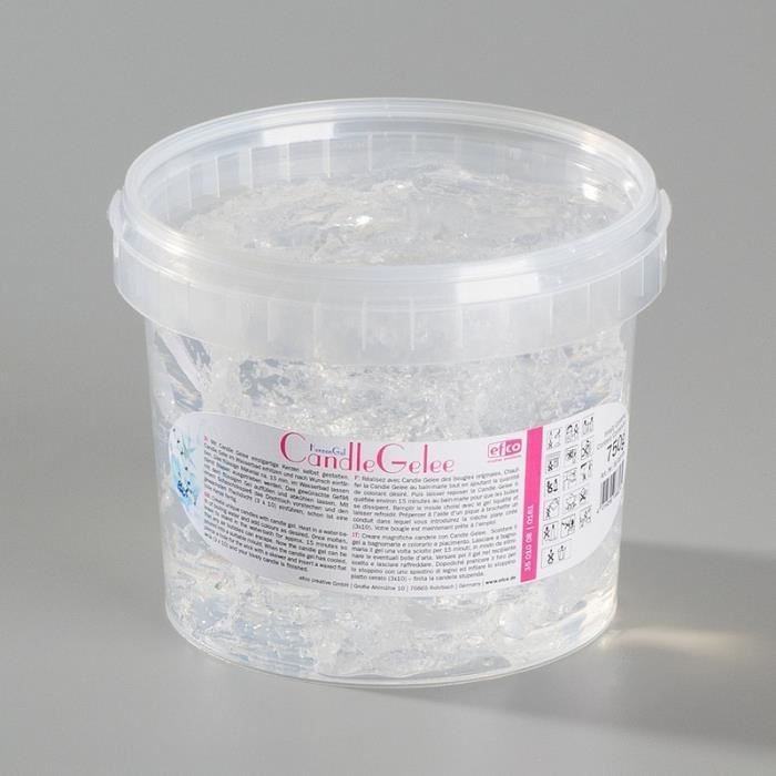 Cire translucide en gel pour bougie, Pot de 750 g (833 ml)