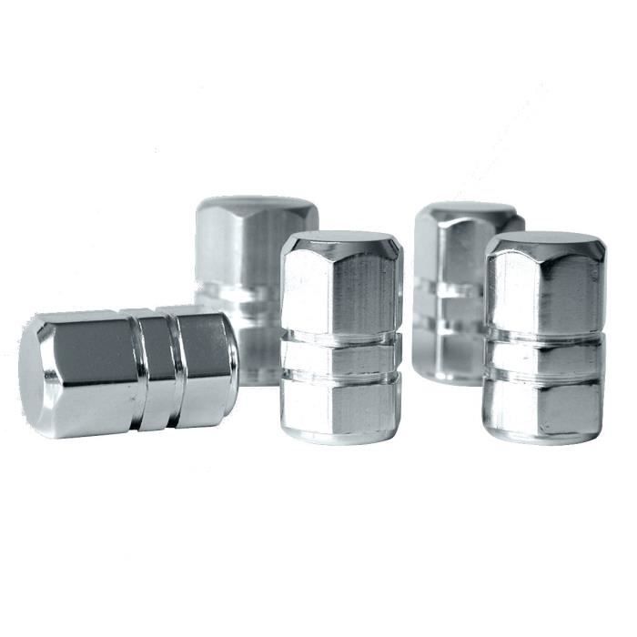 Argent moto Lot de 4 bouchons capuchons de valve en alliage daluminium pour pneus de vélo voiture 