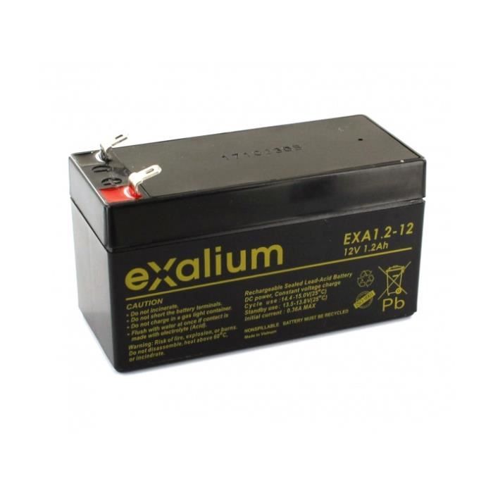 Batterie plomb Exalium 12V 1.2Ah EXA1.2-12