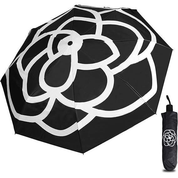 ZOMAKE Parapluie Pliant Anti-UV XXL Automatique – Solide Anti-Tempête Avec Poignée Bois Élégante, Parfait Homme & Femme
