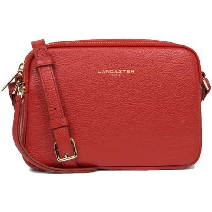 Sac port travers Lancaster cuir ref 41909 Rouge 20 14 6 Achat