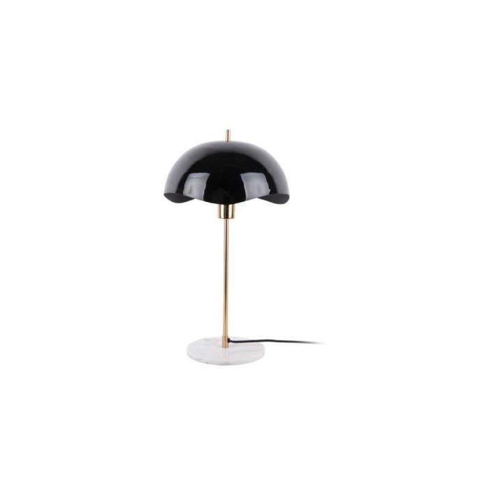 Lampe à poser en métal Waved dome noir