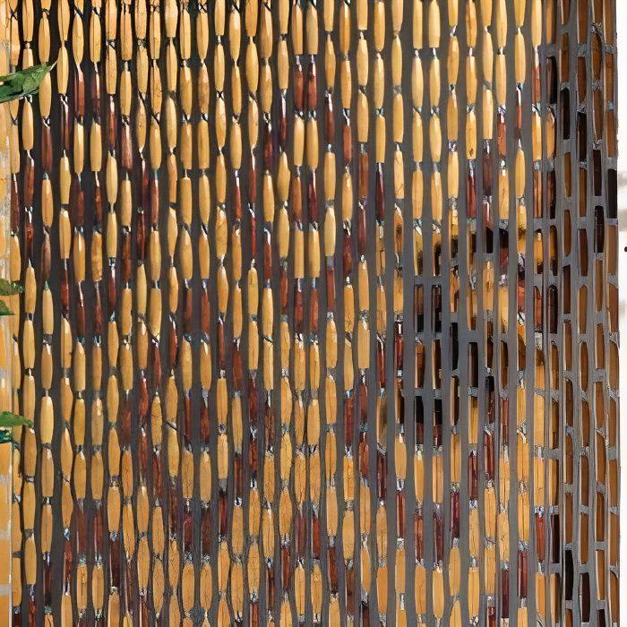 Morel SA Rideau de porte en perles de bois 90x200 cm au meilleur