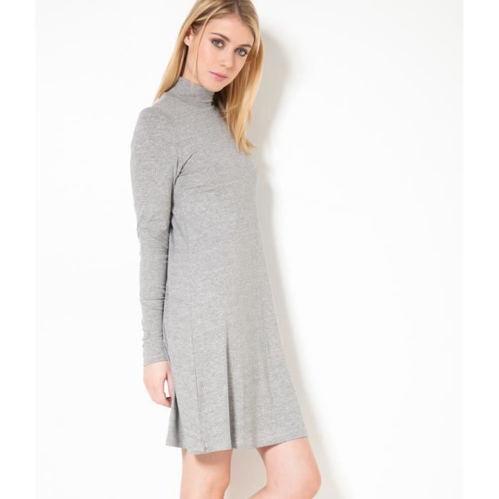 Camaieu Robe Maille Cotelee Rjulia Anthracite Chine Anthracite Chine Achat Vente Robe Cdiscount