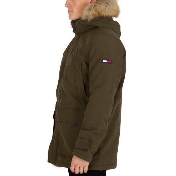 Tommy Jeans Homme Parka technique Vert Vert Cdiscount Pr t Porter