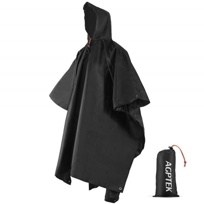 D/'urgence à Capuche Pluie Poncho adulte jetable camping randonnée imperméable NEUF
