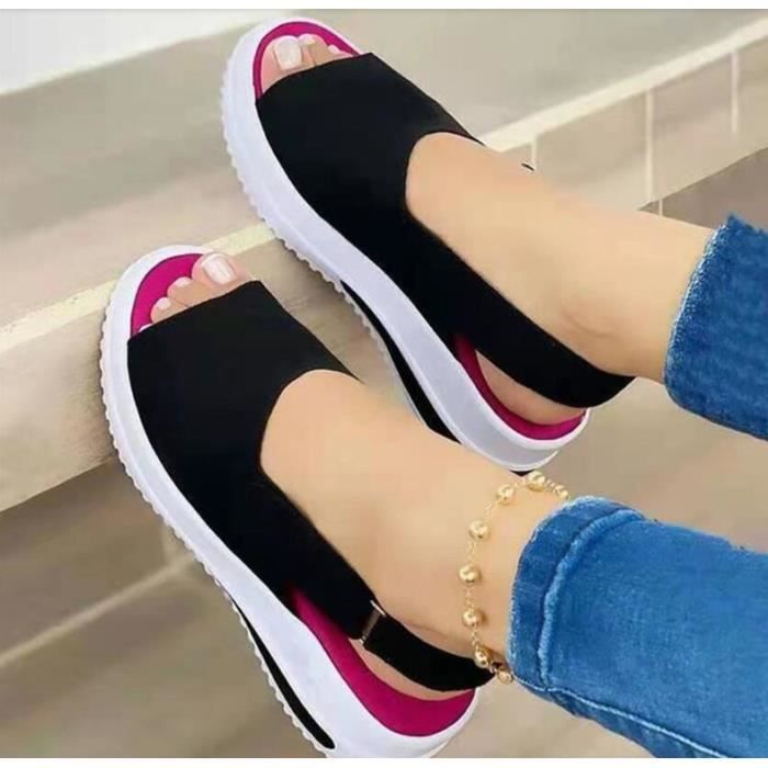 Sandales à semelles hot sale compensées confortables pour femmes
