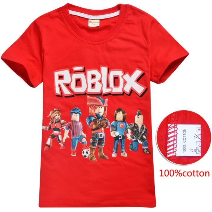 Roblox-t-shirt À Manches Courtes En Coton Fin Pour Garçons Et