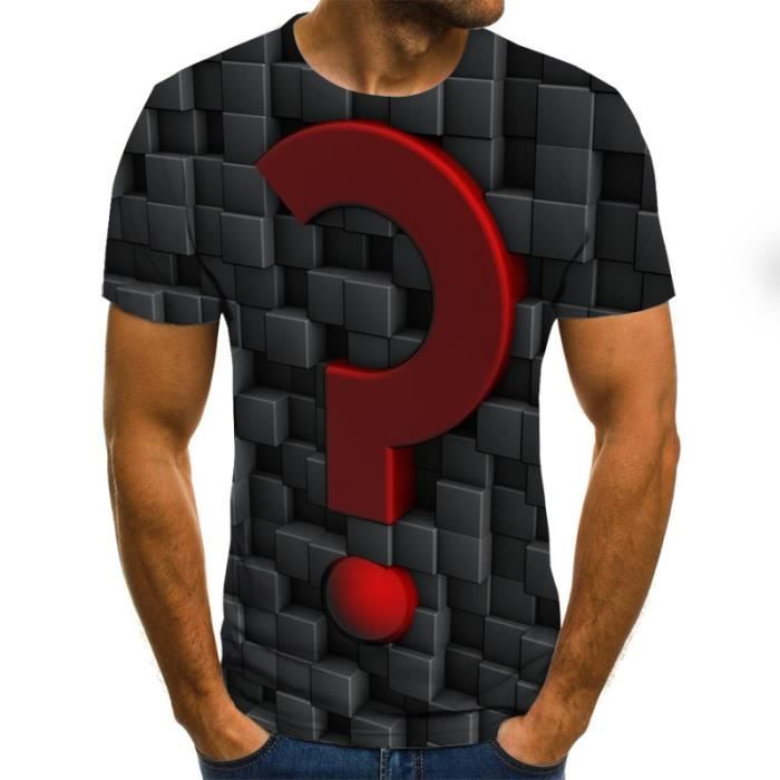 NLZI T-shirt Unisexe à Manches Courtes Imprimé 3D Décontracté