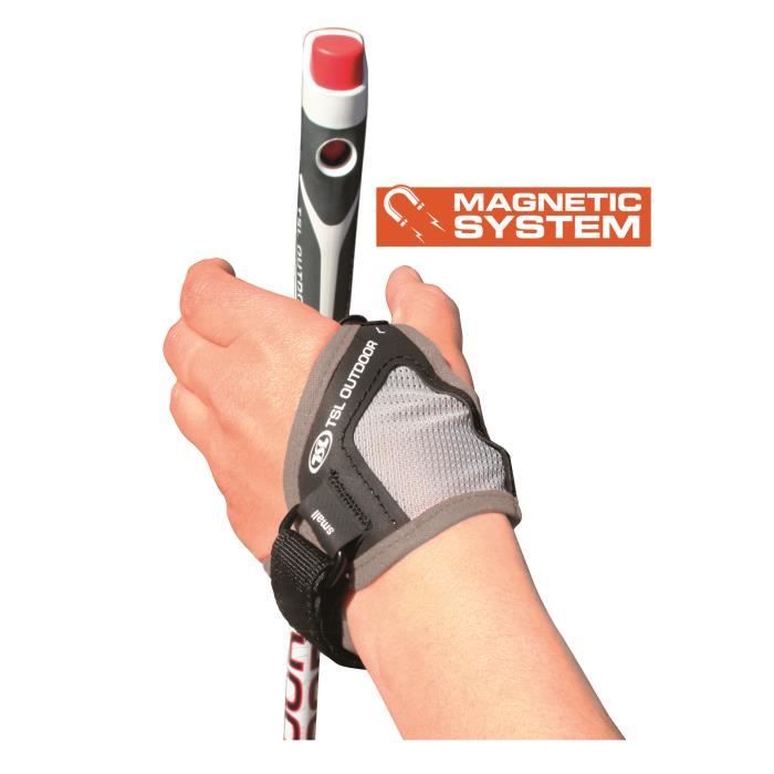 Gantelets magnétiques TSL strap st - gris - L - Homme - Pour bâton de marche nordique