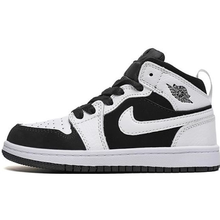 Baskets AIR JORDAN 1 MID b b Chaussures pour Noir blanc