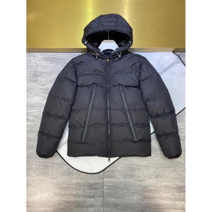 Doudoune À Capuche Homme, Veste Matelassée pour Homme Doudoune Légère,  Outdoor Manteau d'hiver Chaud Casual Chaud Blouson,Noir,6XL