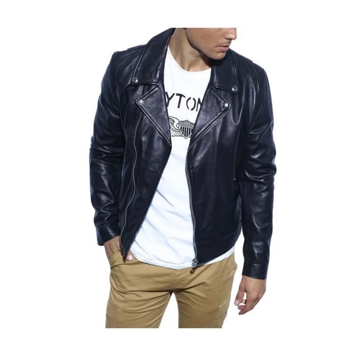 Perfecto en cuir Daytona Homme DAYTONA Ref 54131 Noir Homme Adulte Noir Cdiscount Pret a Porter