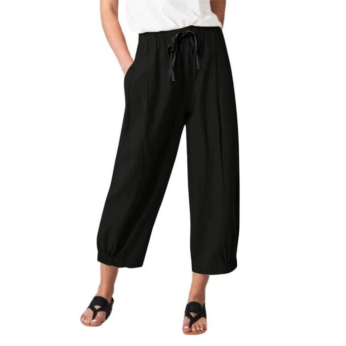 Pantalon Sarouel Femme En Coton Modal - Taille élastique - Coupe Ample - Neuf Avec étiquettes