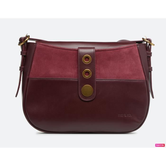 NAT NIN Sac Besace en Cuir mod le MICHELLE Rouge Cdiscount