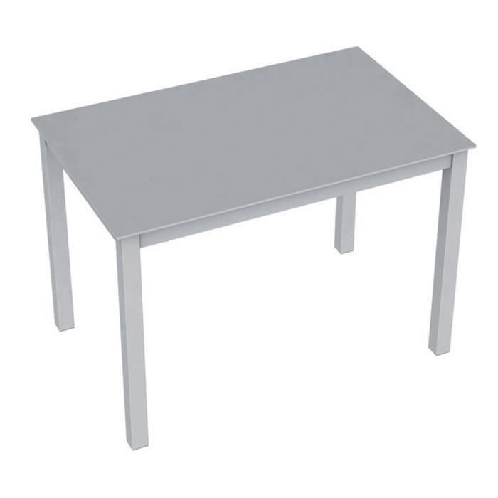 Table De Cuisine En Verre Trempe Translucide Coloris Gris Dim