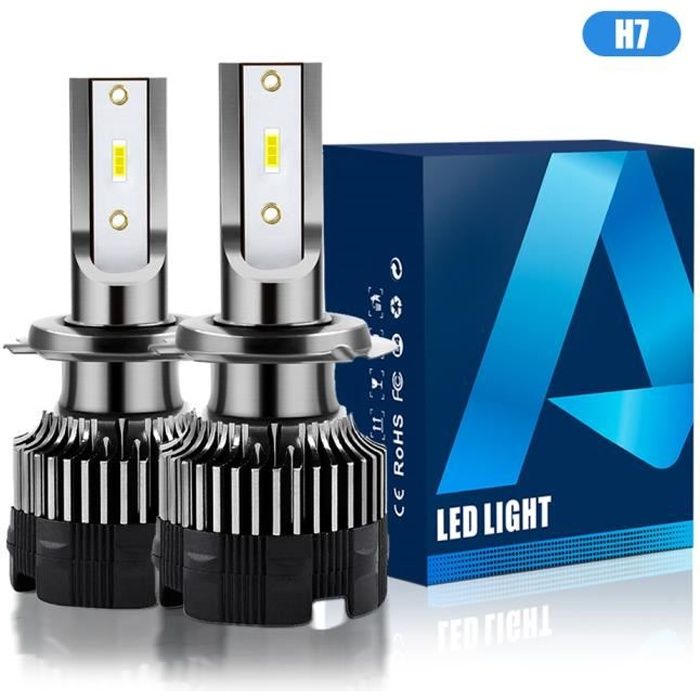 Acheter Mini ampoule de phare LED H7 sans fil, 60W 20000LM 6500K CSP, pour  phares de voiture, lampes à Diode automobile H7 Turbo Led 12V, 2 pièces