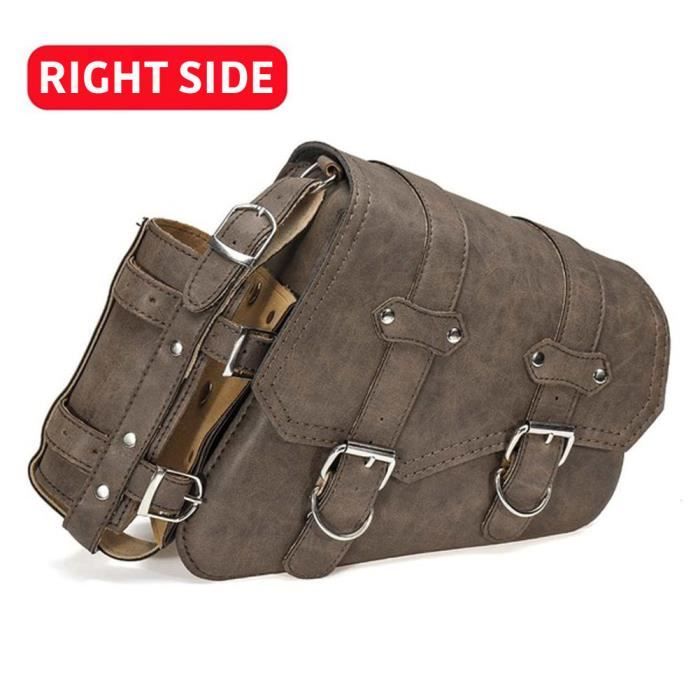 Cuir Noir Sac Selle Pour Moto 2 Sacs Gauche & Droit Côté Sac Panier 27