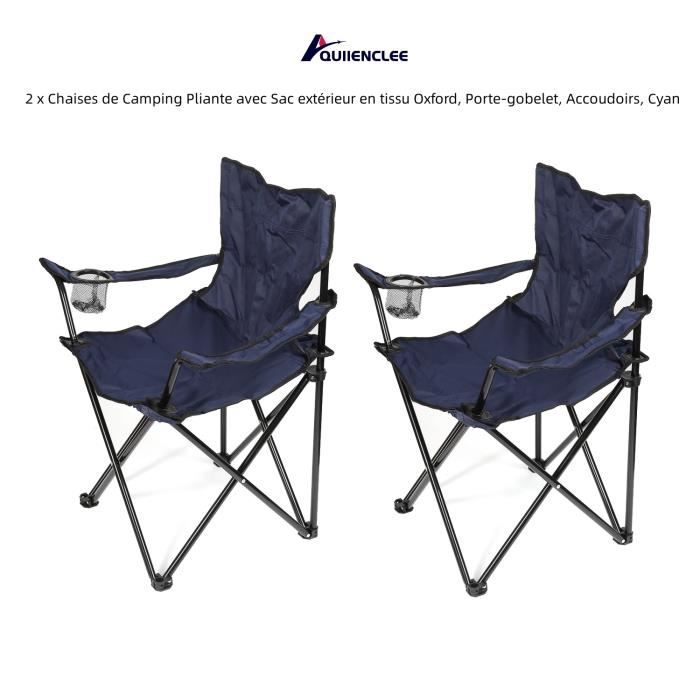 Chaise De Camping Pliante Meteor Seza - Léger 1.6 Kg, Charge 110 Kg, Accoudoirs Et Poche Latérale