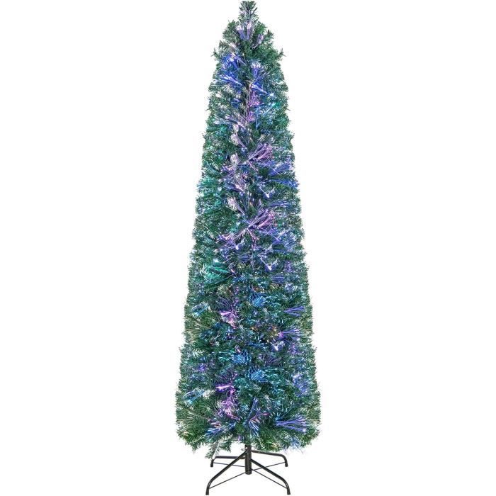 RELAX4LIFE Sapin de Noël 150 cm avec Lumières Colorées, Sapin de Noël