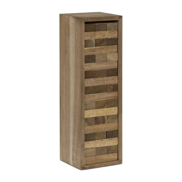 Relaxdays Tour Infernale Bois XL - Jeu Géant D'Empilage 54 Blocs Avec Sac De Transport Pour Jardin