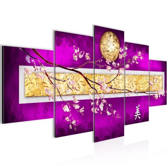 Tableau Abstrait Rouge Sur Toile - Grand Format 195 X 80 Cm - Prêt à Accrocher - Visario