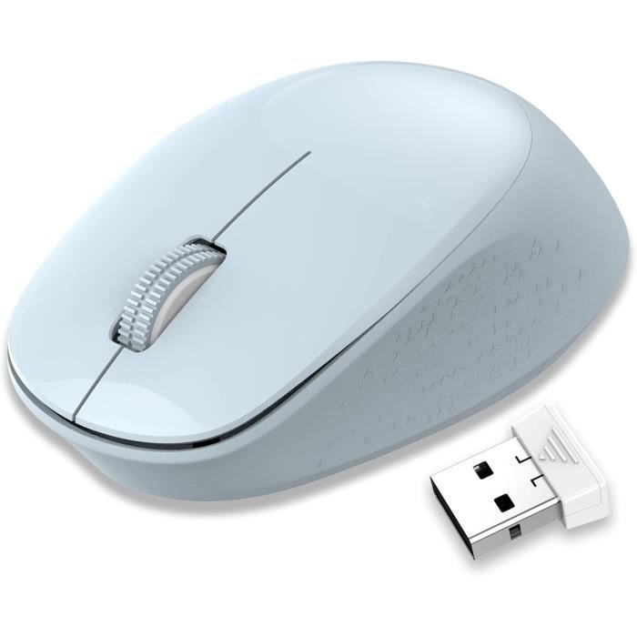Souris Sans Fil Rechargeable SODIAL - Silencieuse, 2.4G, Noire, Neuve