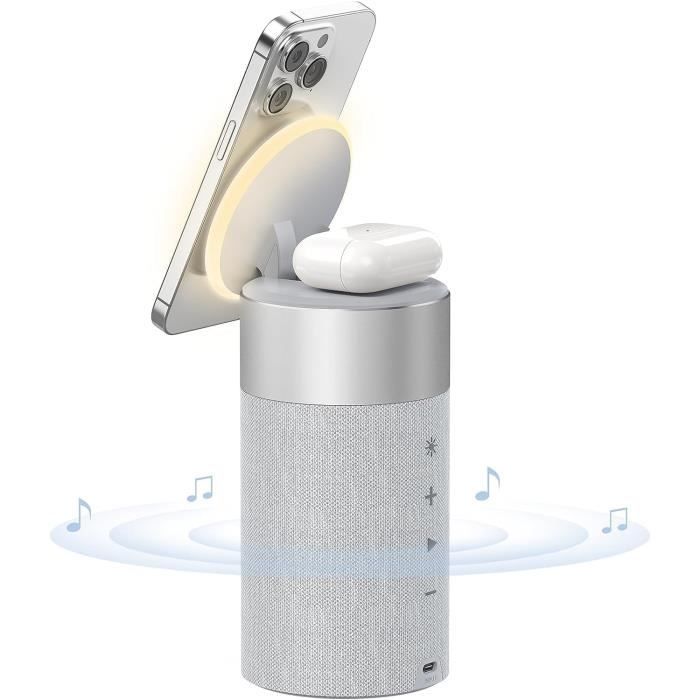 Mini Enceinte Bluetooth Magnétique - Son 3D, Lumières RGB, étanche IPX5 - Pour IPhone, Android Et TWS